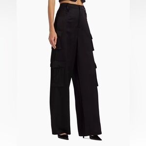 Favorite Daughter High-Waisted Satin Cargo Pants
